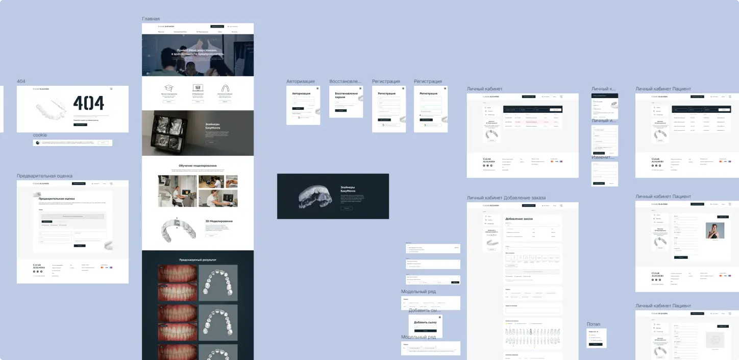 Сайт для производителя элайнеров